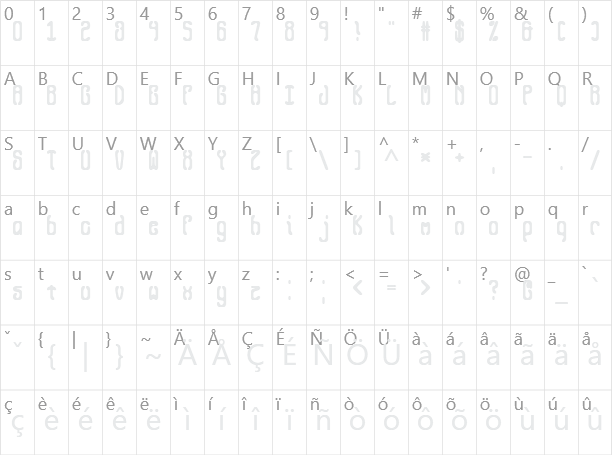 Queasy Character Map