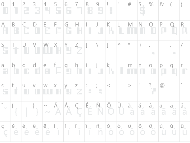 Robotic Monkey 1 Character Map