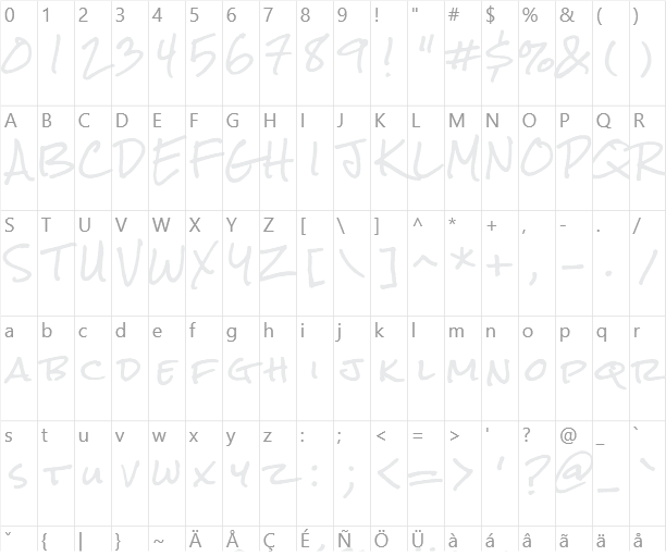 Rock Salt Character Map