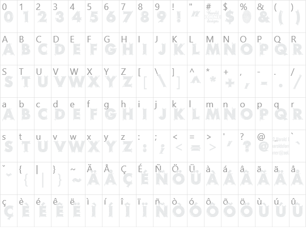 Rough Trade Character Map