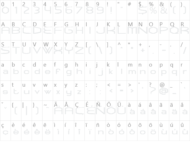 Rubbed Character Map