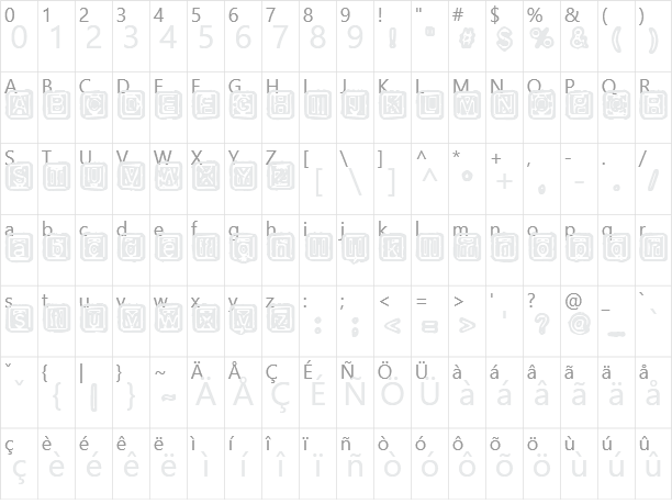 Rubber Hell Character Map