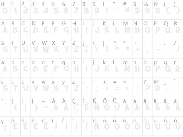 SF Slapstick Comic Character Map