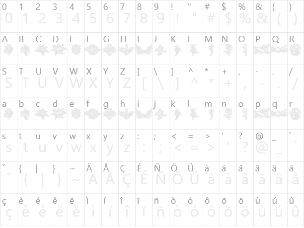 Schluss-Vignetten Character Map