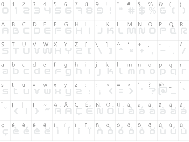 Sci Fied 2002 Character Map