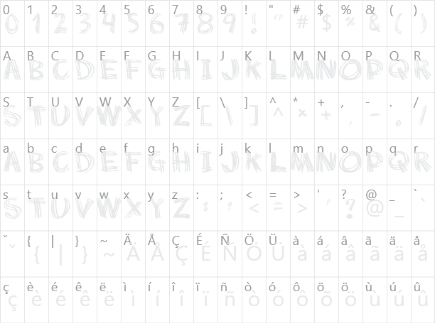 Scratch my back Character Map