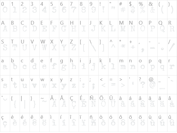 Sears Tower Character Map