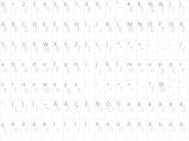 Sideways Character Map