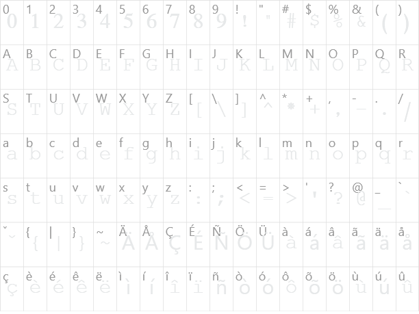 Simplified Arabic Fixed Character Map