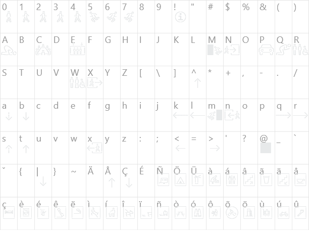 SirucaPictograms Character Map