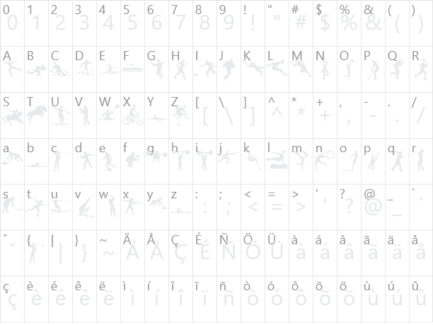 Sportive Character Map