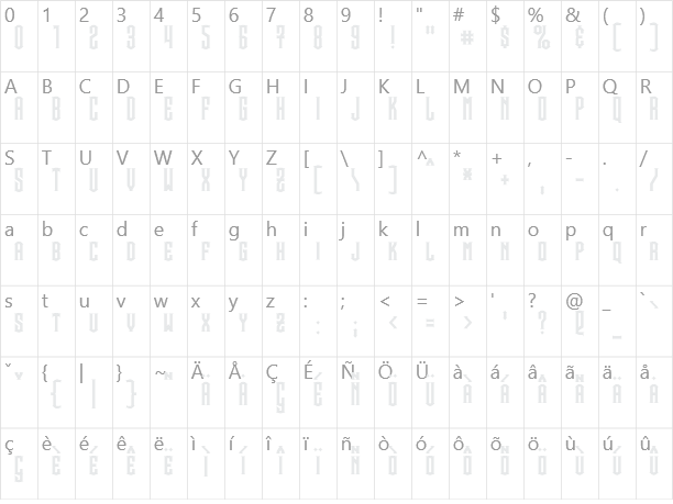 Steamwreck Character Map