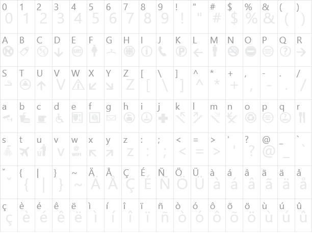 Symbol Signs Character Map