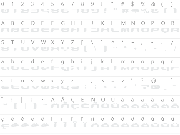 TeknikohlRemix01 Character Map