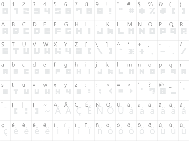 Tibitto Character Map