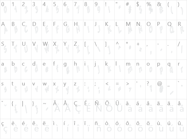 Tip Me Cheapy Character Map