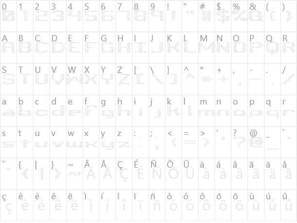 Tonik Character Map