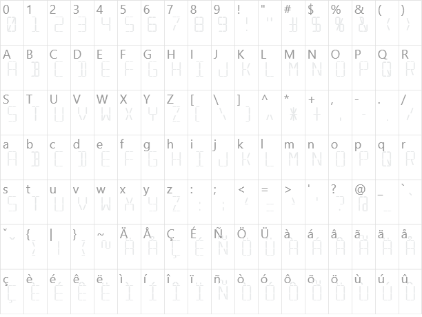 Transponder Character Map