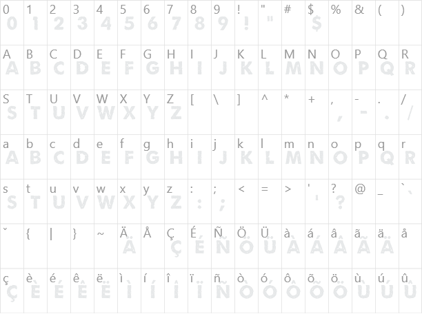 Umbrage Character Map