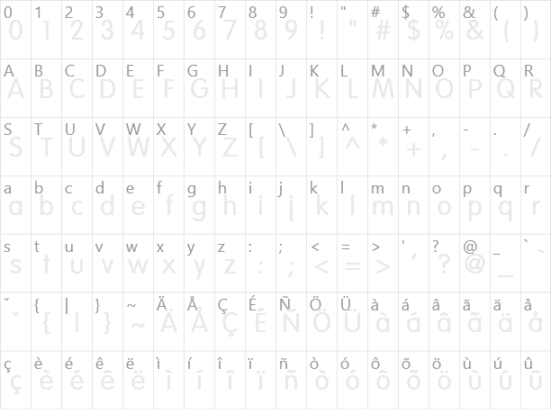 은 디나루 Un Dinaru Character Map