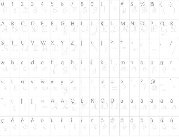 은 필기 Un Pilgi Character Map