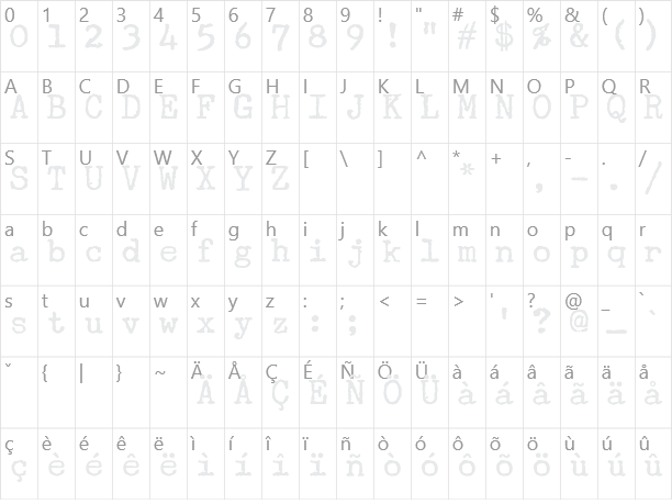 Underwood Champion Character Map