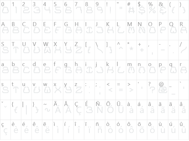 Upraise Character Map