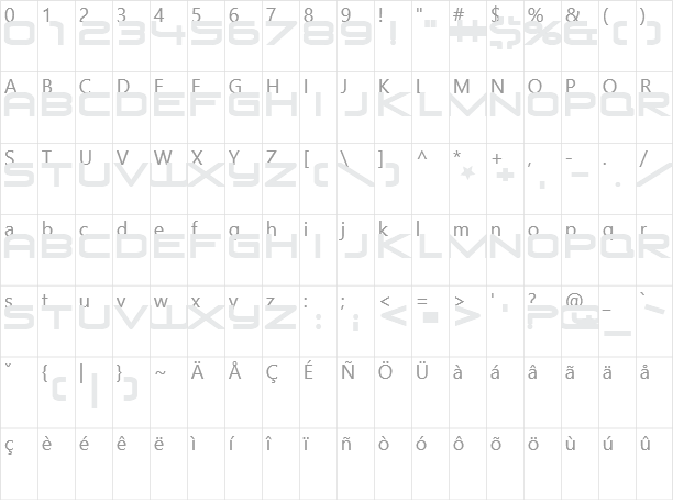 Venus Rising Character Map