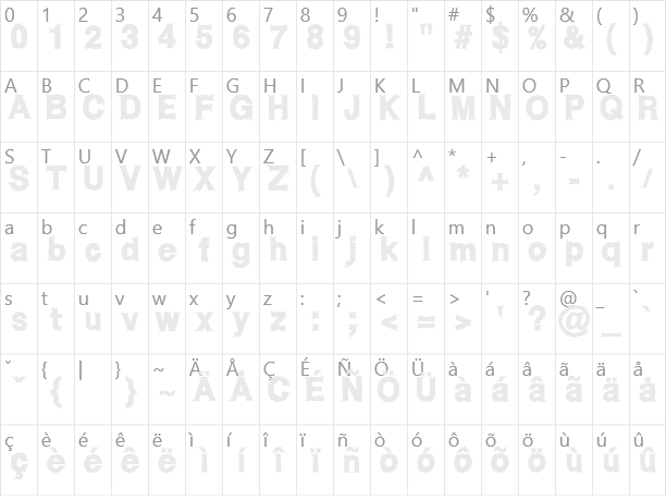 WC RoughTrad Character Map