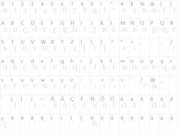 Water Street Character Map