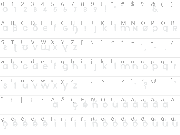 Xenophone Character Map