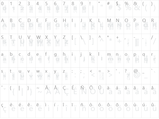 Xerox Malfunction Character Map