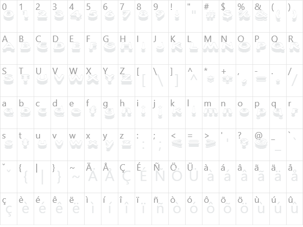 Xtrusion Character Map