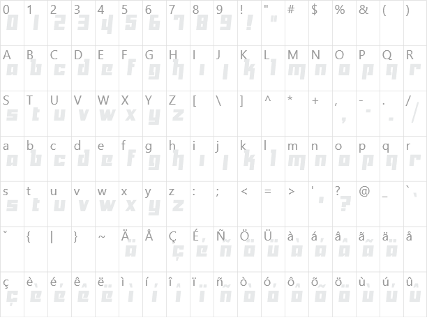 Yukarimobile Character Map