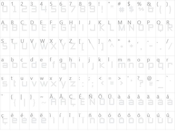 Zero Threes Character Map