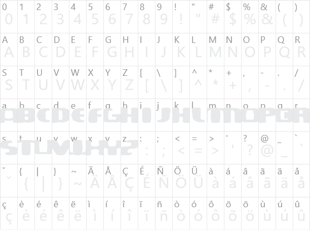 Amor Character Map