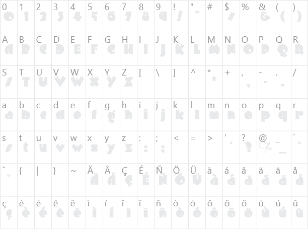 Arbuckle Remix Character Map