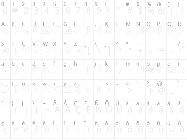 Arkanoid Character Map