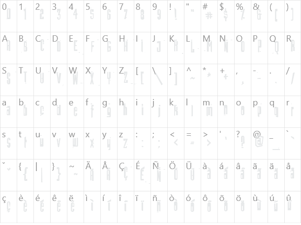 Batmos Character Map