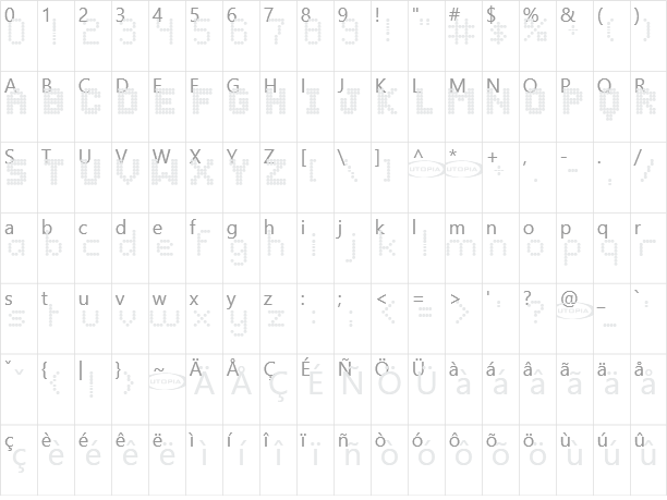 Bazaronite Character Map