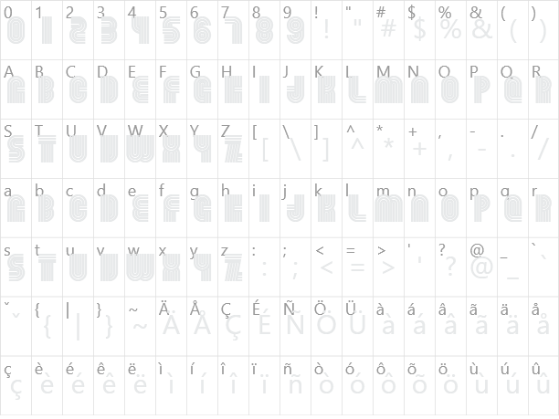 Beamie Character Map