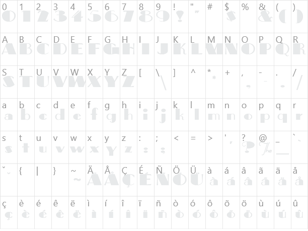 Big Apple Character Map