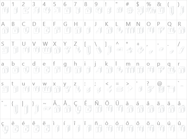 BlockUp Character Map