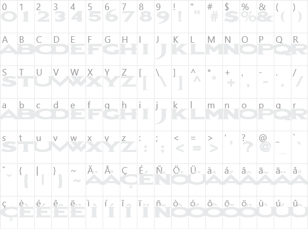 BonJovi Character Map