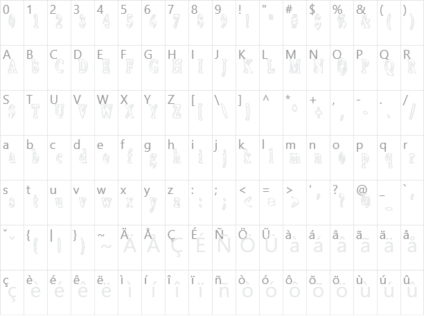 Boosta Character Map