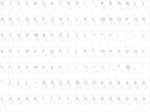 Brokenbaby Character Map