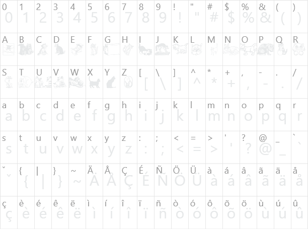 CattArt Character Map