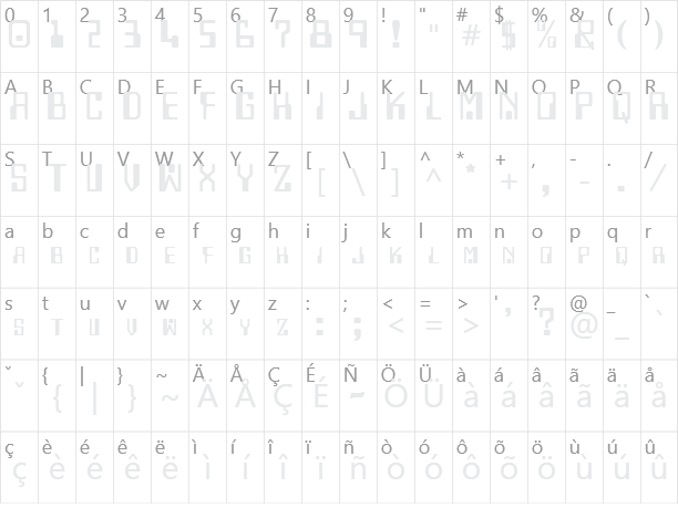 Checkbook Character Map