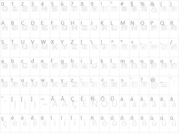 Chlorenuf Character Map