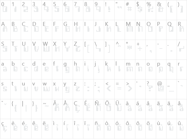 Computerfont Character Map